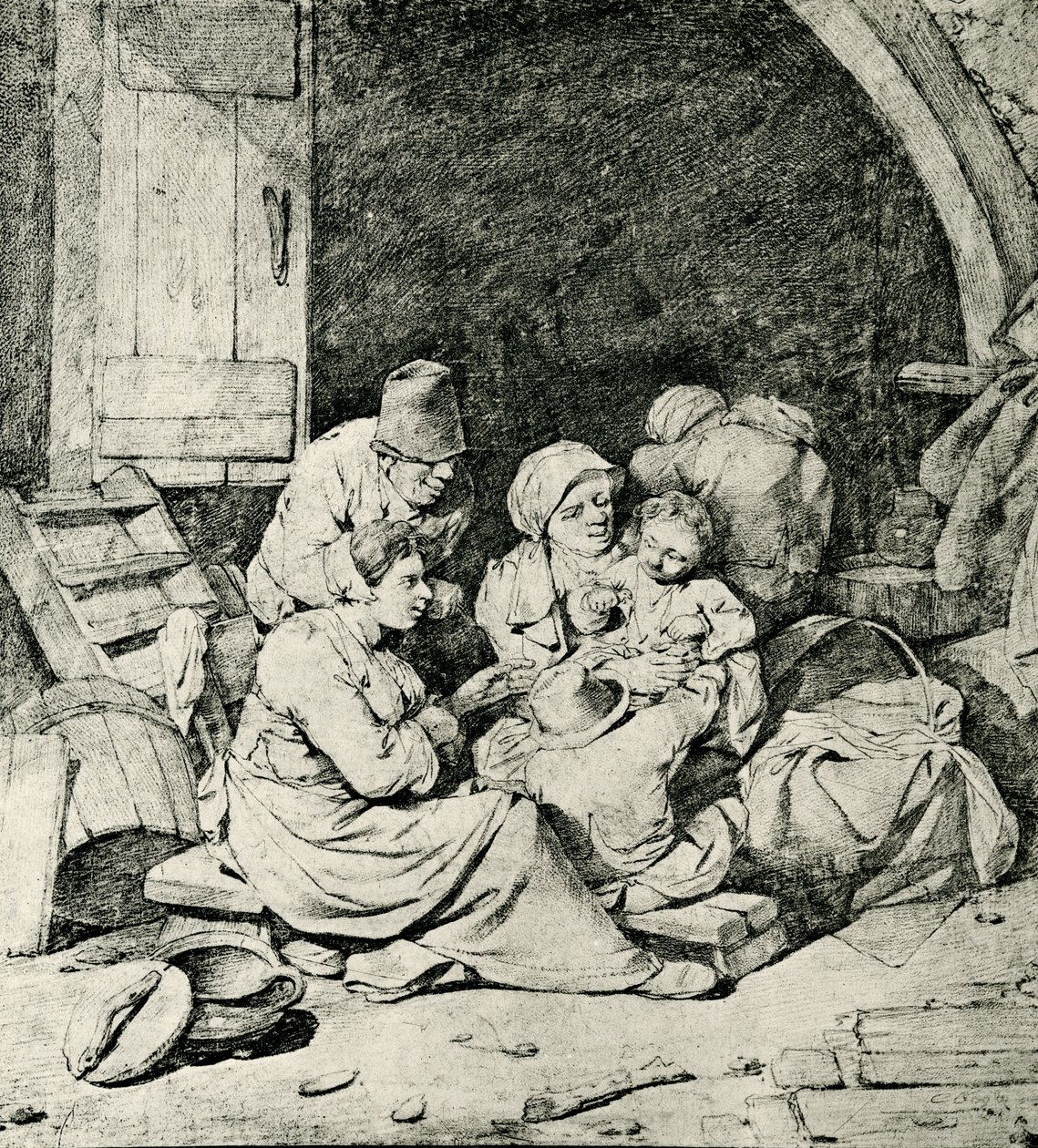 Niederländische Bauernfamilie von Cornelis Pietersz Bega