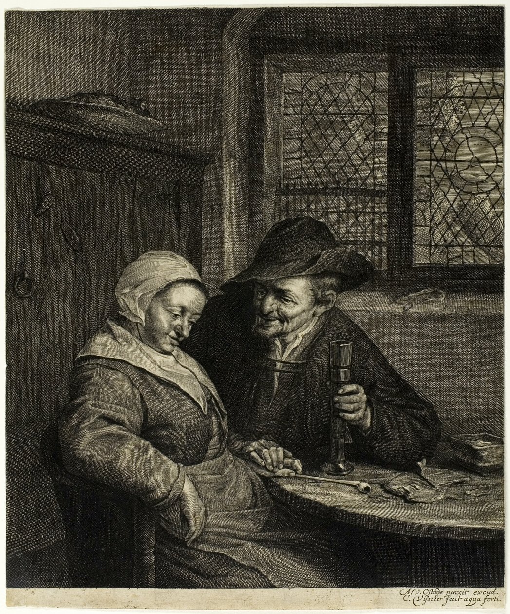 Alter Mann und Frau von Cornelis Visscher