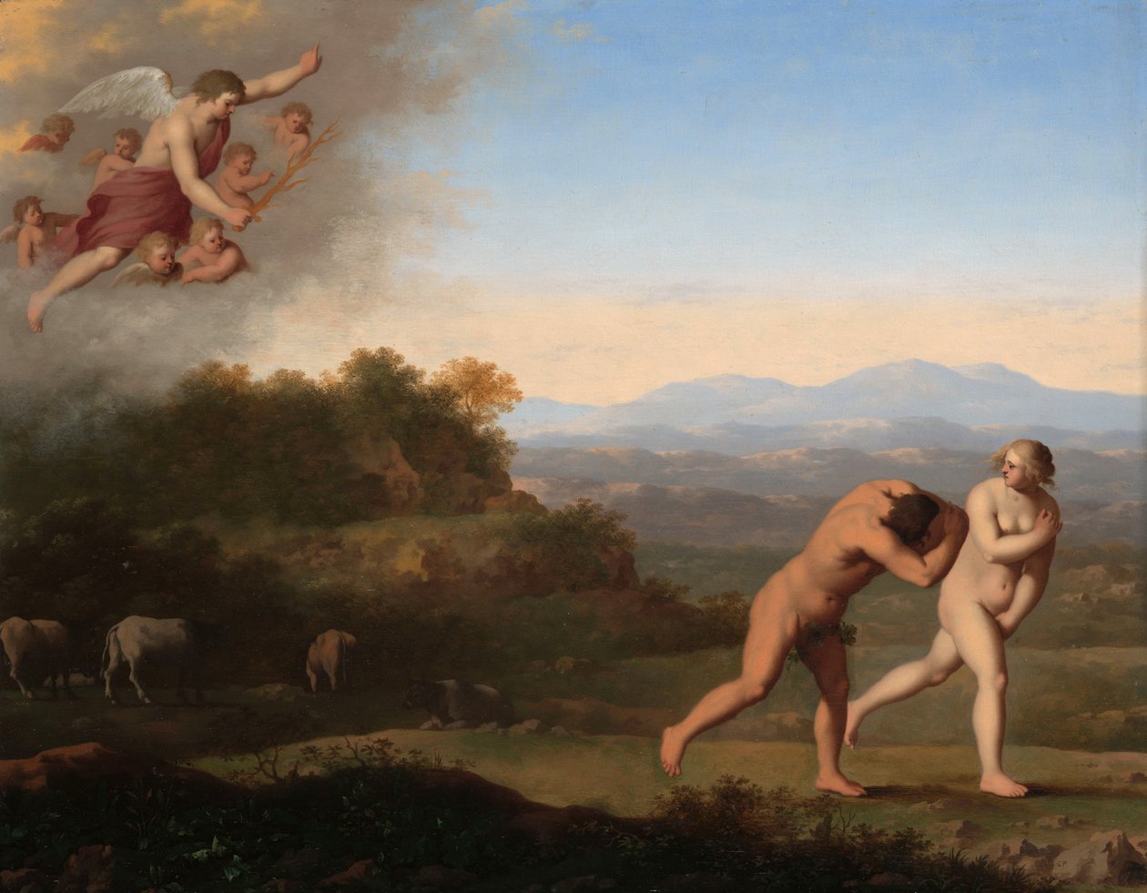 Die Vertreibung aus dem Paradies von Cornelis van Poelenburgh or Poelenburch