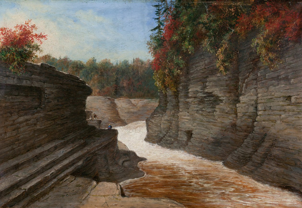 Flussschlucht im Herbst von Cornelius Krieghoff