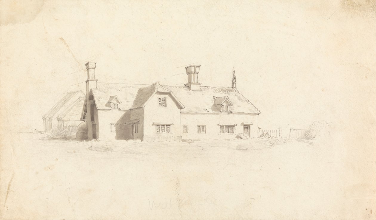 Ansicht eines Hauses von Cornelius Varley
