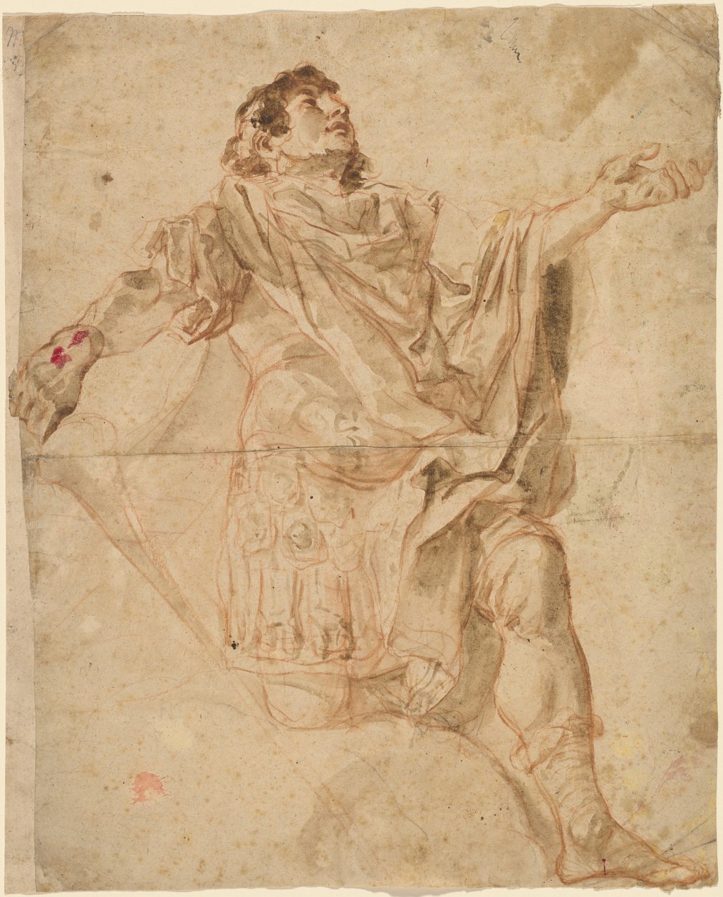 Heiliger Georg kniend (recto) von Cosmas Damian Asam