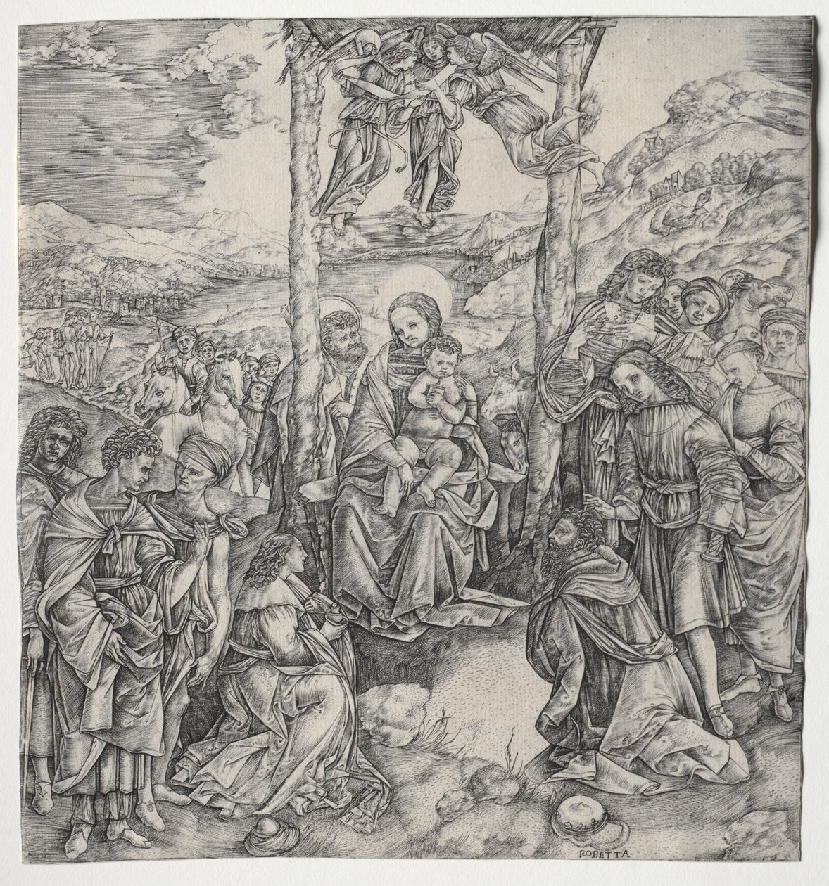 Anbetung der Könige von Cristofano Robetta