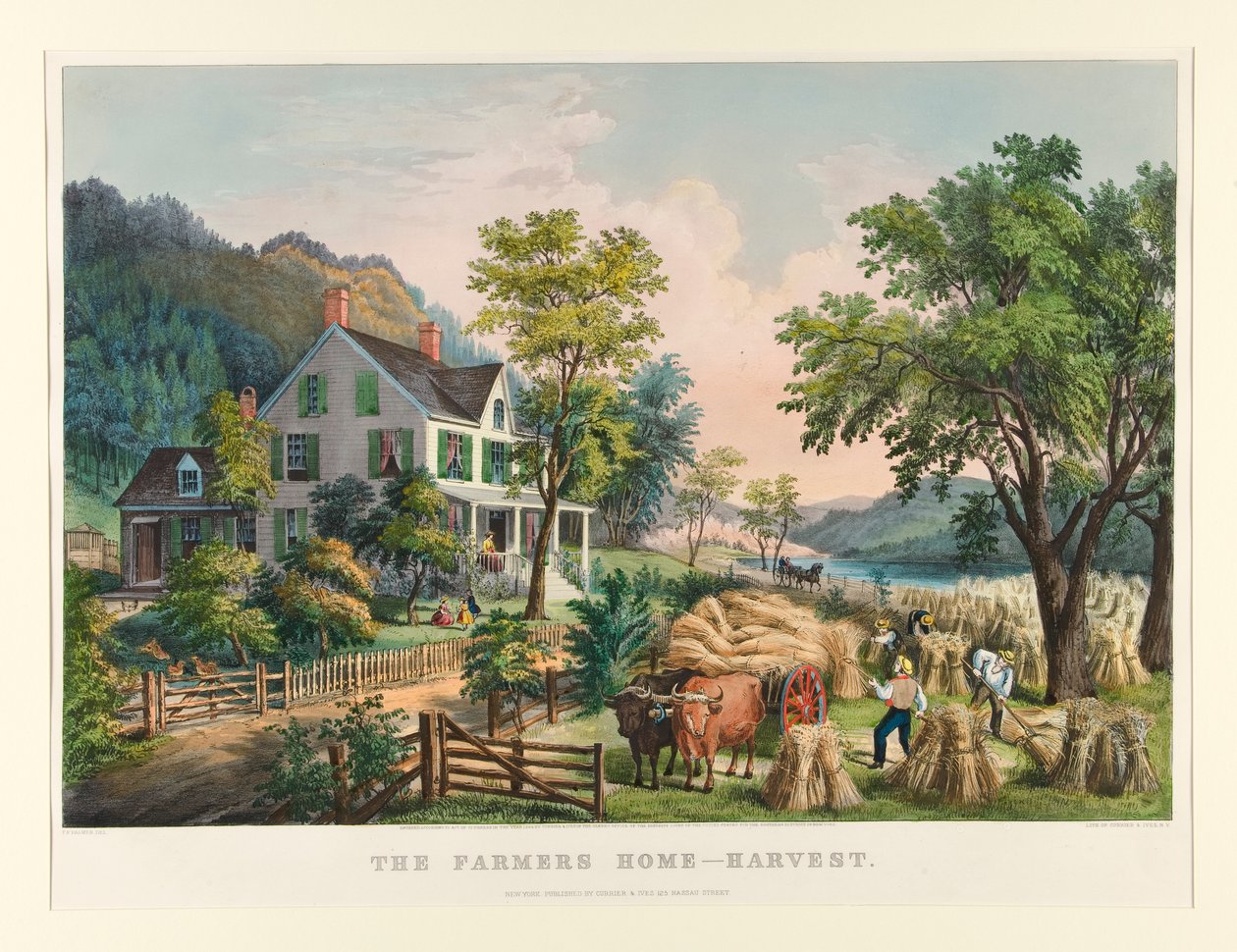 Das Bauernhaus - Ernte von Currier and Ives