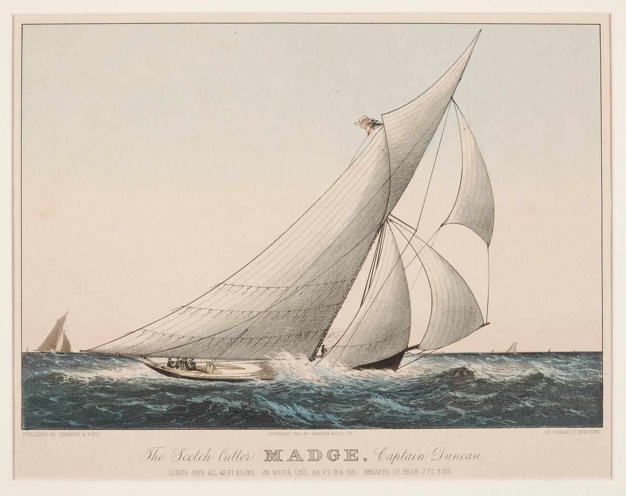 Der schottische Kutter Madge, Kapitän Duncan von Currier and Ives