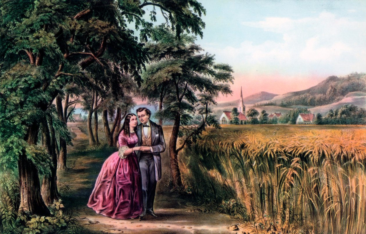 Die Jahreszeit der Liebe, Jugend, 1868 von Currier and Ives