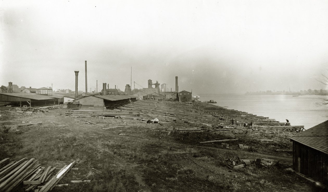 Ehemalige Eads-Werft in Carondelet, wo seine Kanonenboote gebaut wurden von D.C. Humphreys