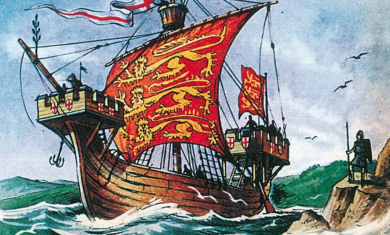 Englisches Segelschiff des 13. Jahrhunderts von Dan Escott