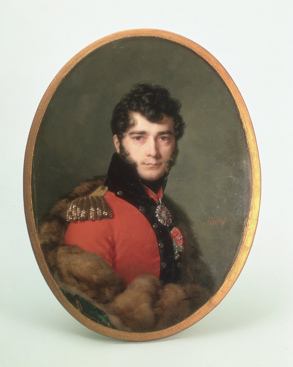 Porträt eines Mannes in roter Uniform von Daniel Saint