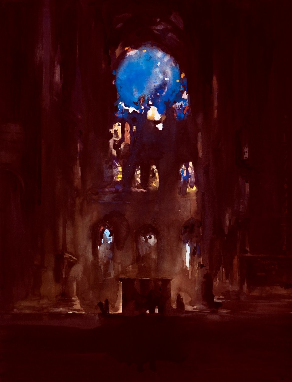 Innenraum von Notre-Dame von Daniel Cacouault