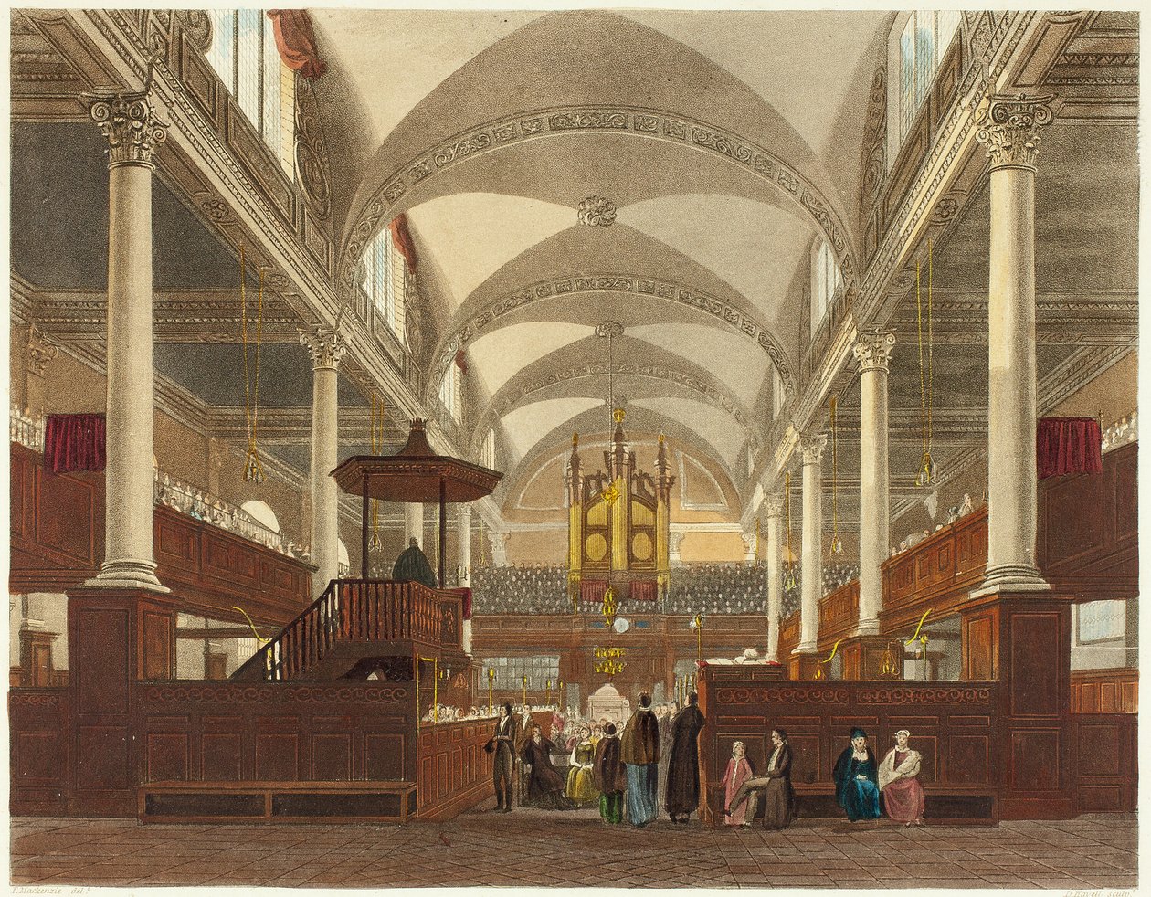 Innenraum der Christ Church von Daniel Havell