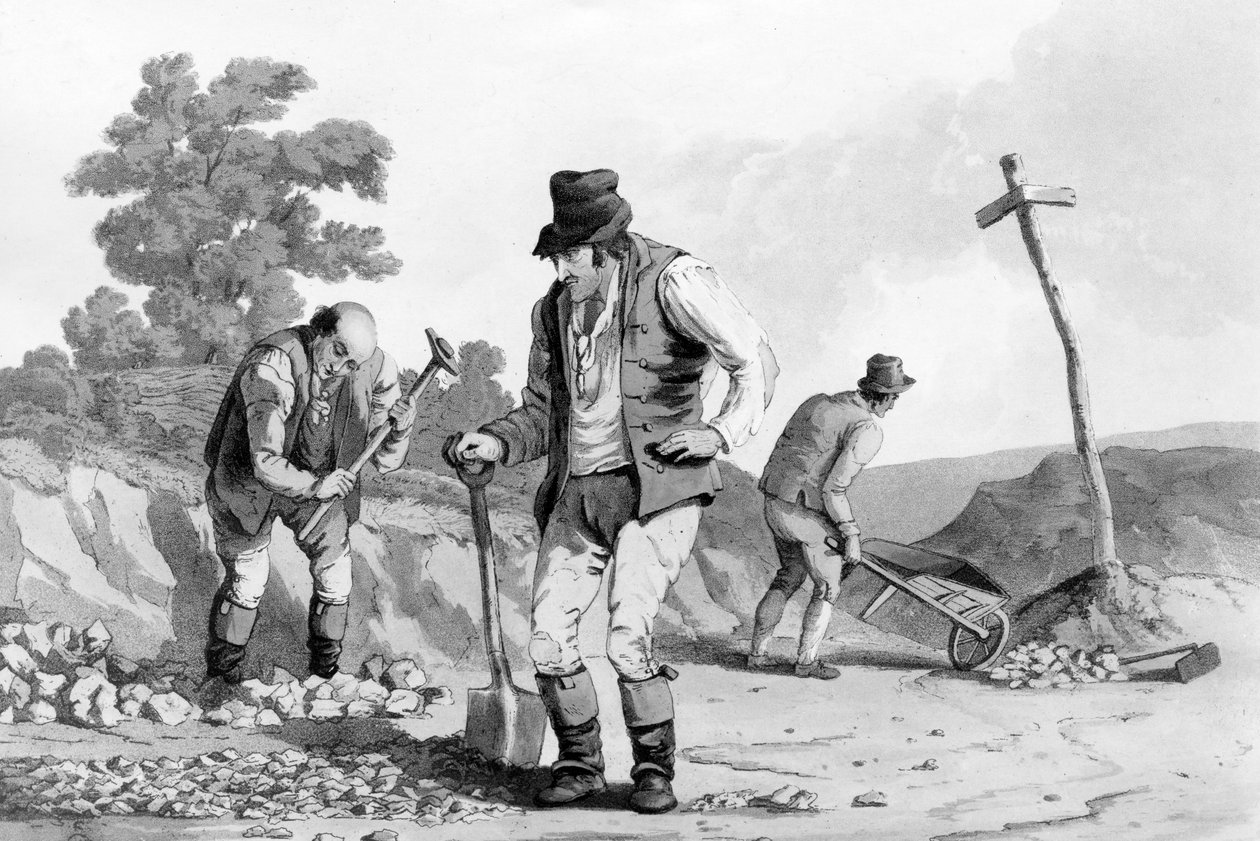 Straßenarbeiter, 1812 von Daniel Havell
