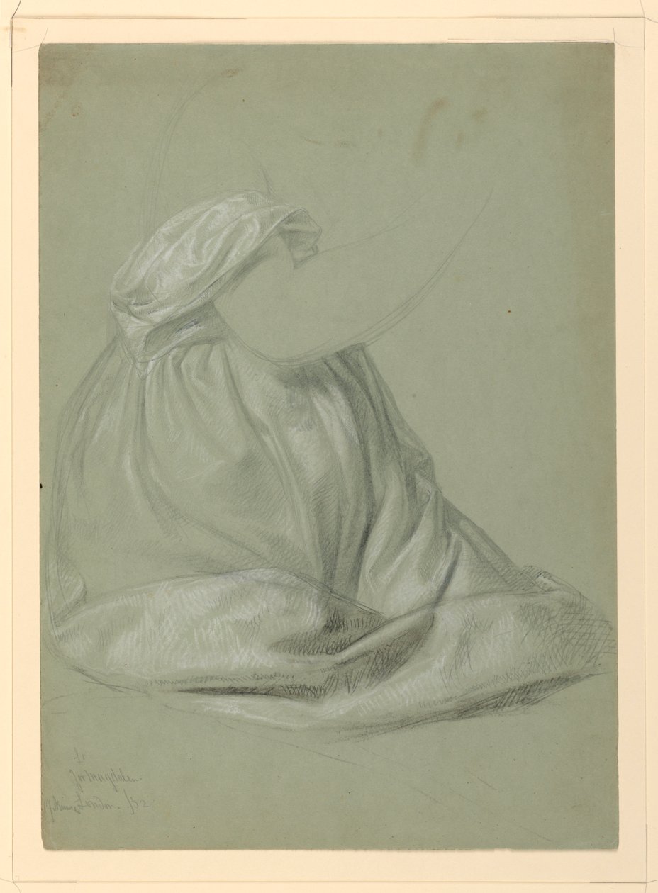 Draperiestudie für "Eine Magdalena" von Daniel Huntington