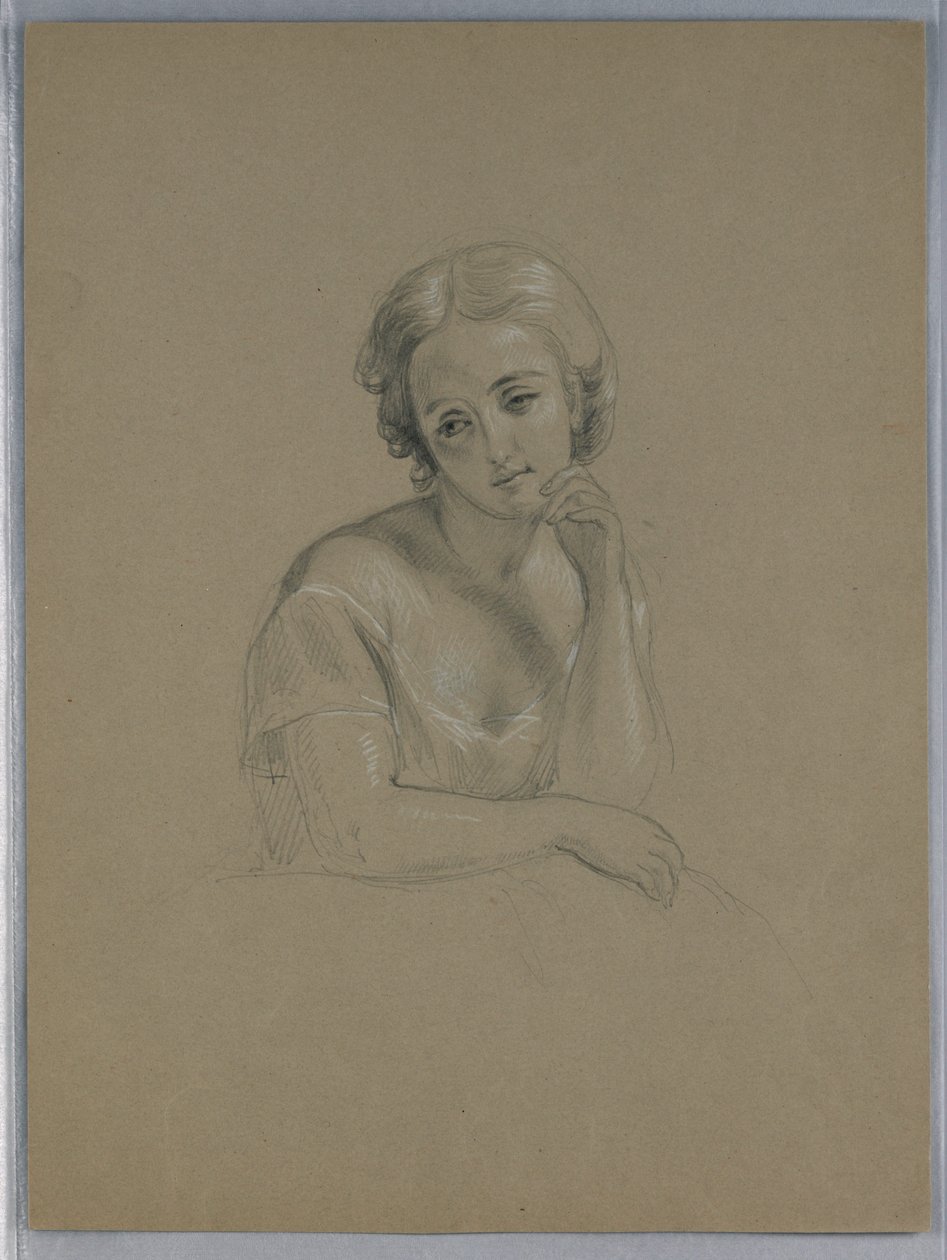 Zeichnung, Mögliche Studie für "Marth", 1860 von Daniel Huntington