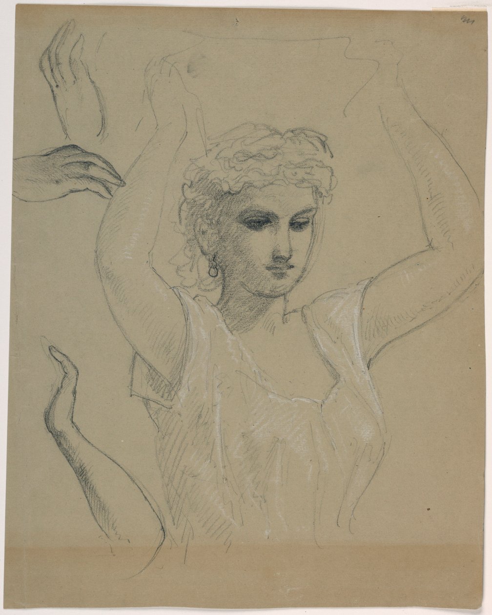 Frau mit erhobenen Händen A, 1844–45 von Daniel Huntington