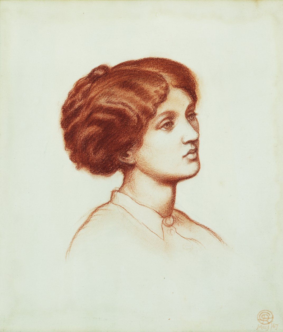 Mrs. Frederick Leyland, 1867 (Rötel auf Papier) von Dante Gabriel Charles Rossetti