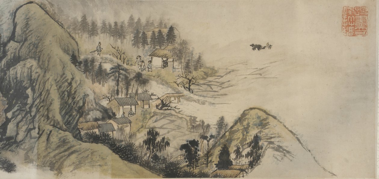 Pfirsichblütenquelle, Qing-Dynastie, 1690er Jahre - frühes 18. Jahrhundert von Daoji Shitao