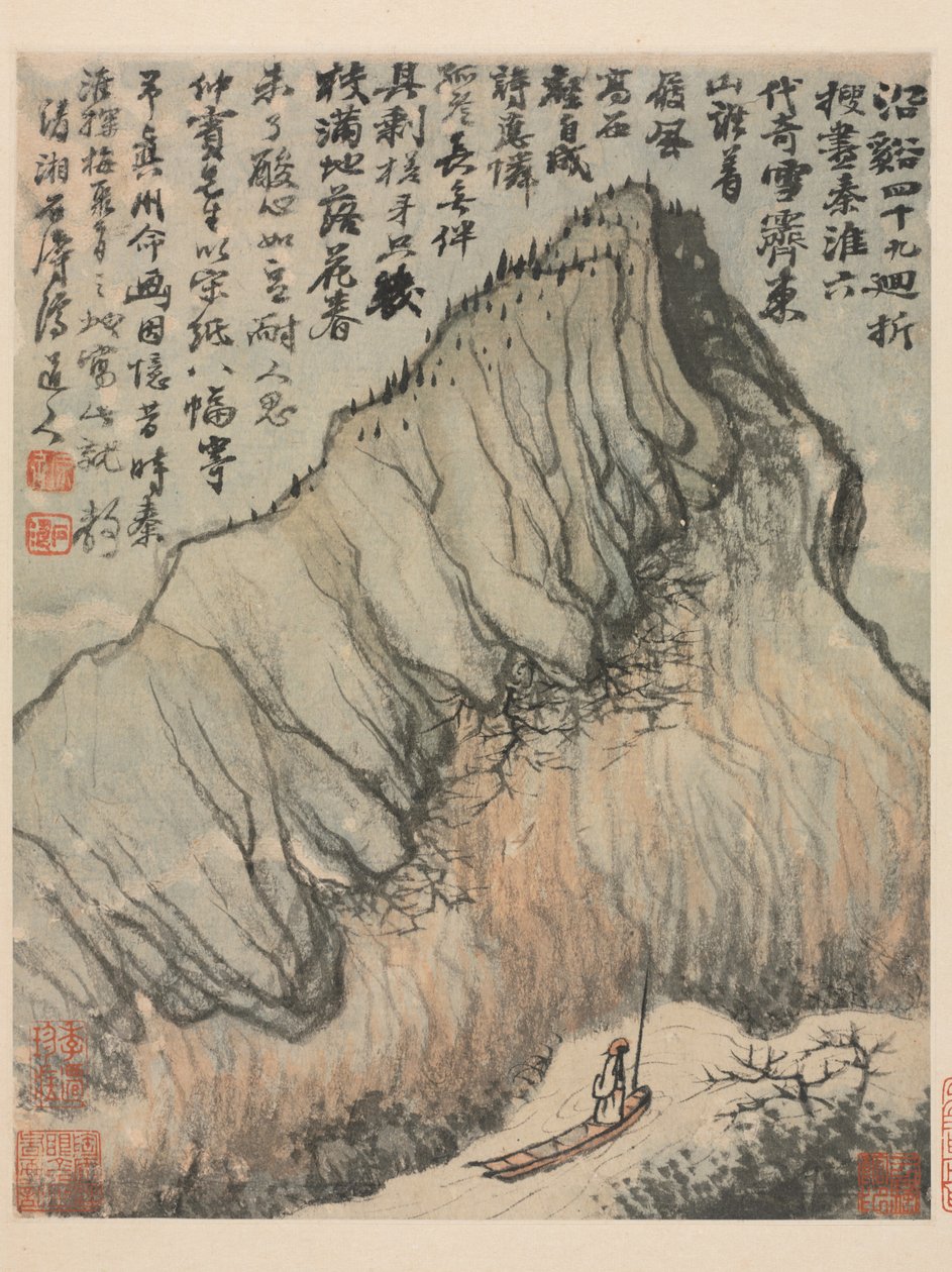 Erinnerungen an den Qinhuai-Fluss, Qing-Dynastie von Daoji Shitao