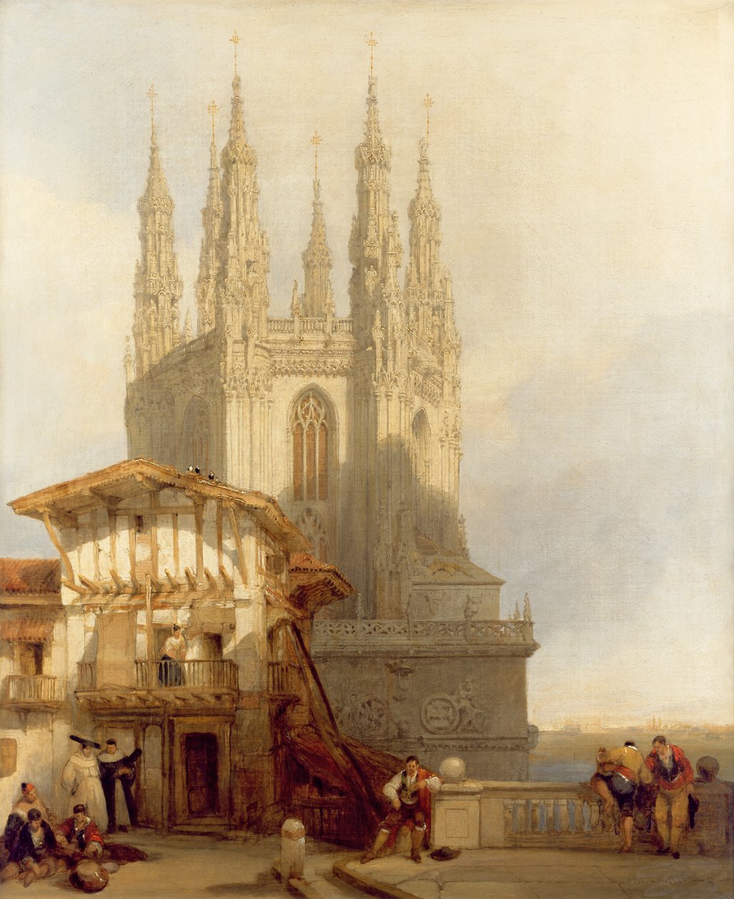 Der Eingang zum Nordquerschiff, Kathedrale von Burgos, 1835 von David Roberts