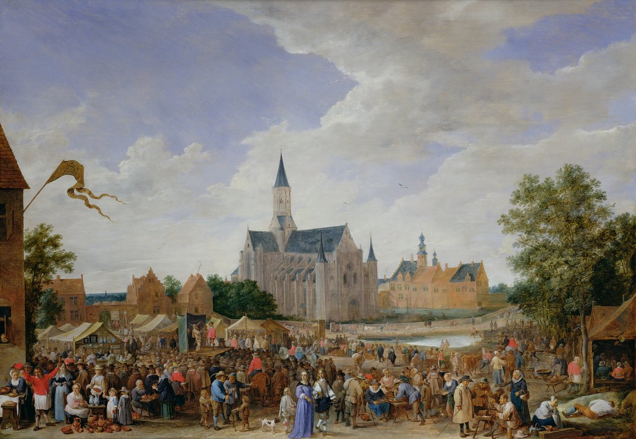 Der Töpfermarkt in Gent von David Teniers the Younger