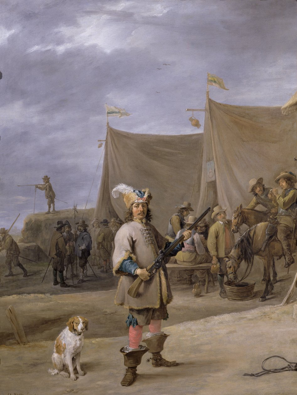 Soldat, 1640 von David Teniers the Elder
