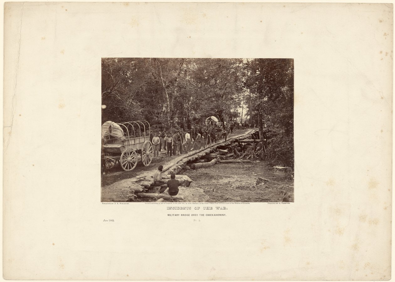 Militärbrücke über den Chickahominy von David B. Woodbury