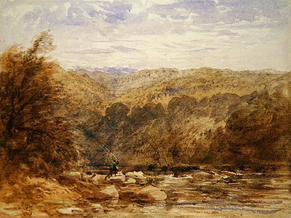Ein Fluss in Derbyshire von David Cox