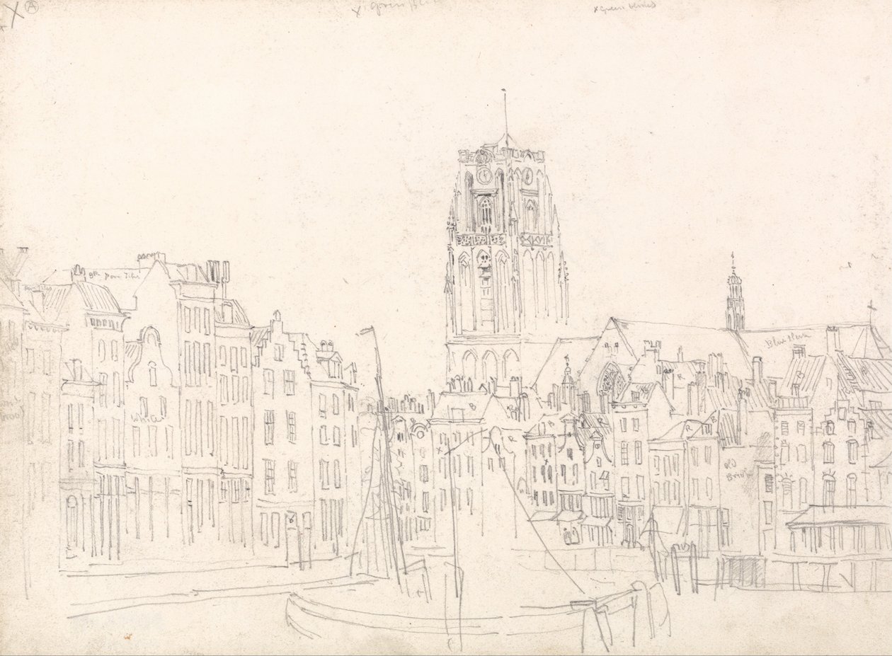 Rotterdam: Die Kirche St. Laurentius von David Cox