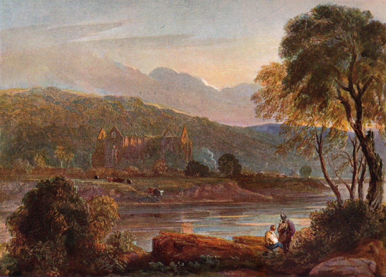 Tintern Abbey, um 1840 von David Cox the elder