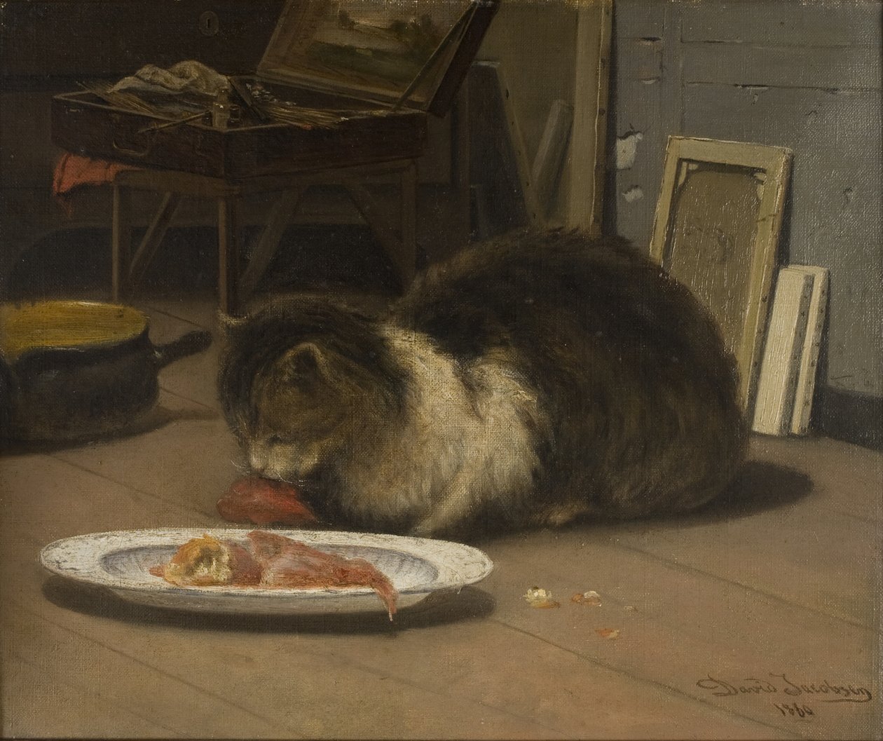 Die Katze im Atelier von David Jacobsen