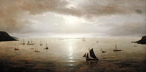 Plymouth Sound bei Mondlicht von David James