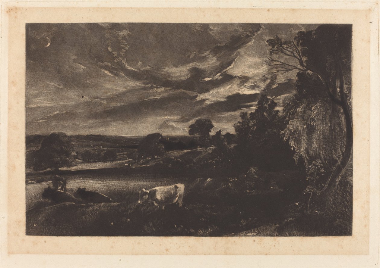 Sommerabend von David Lucas after John Constable