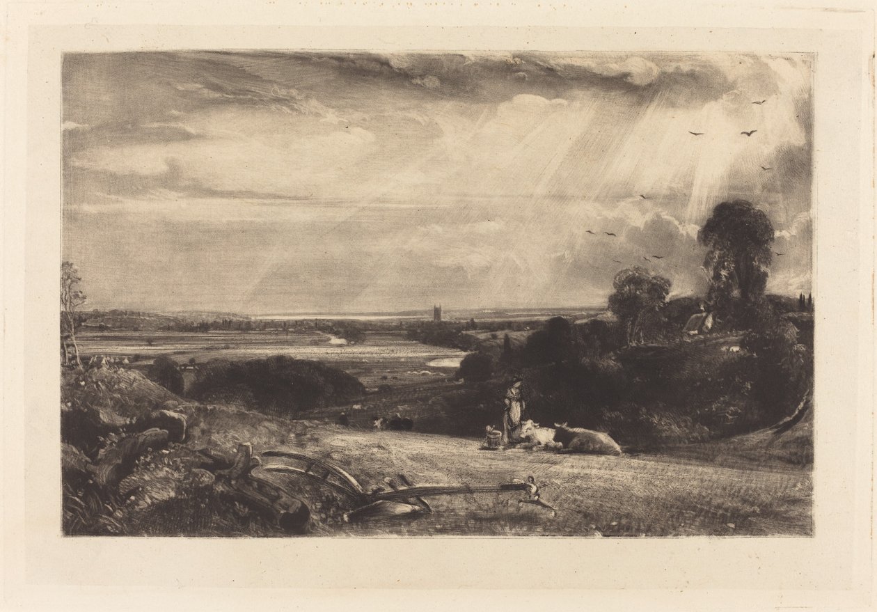Sommermorgen von David Lucas after John Constable