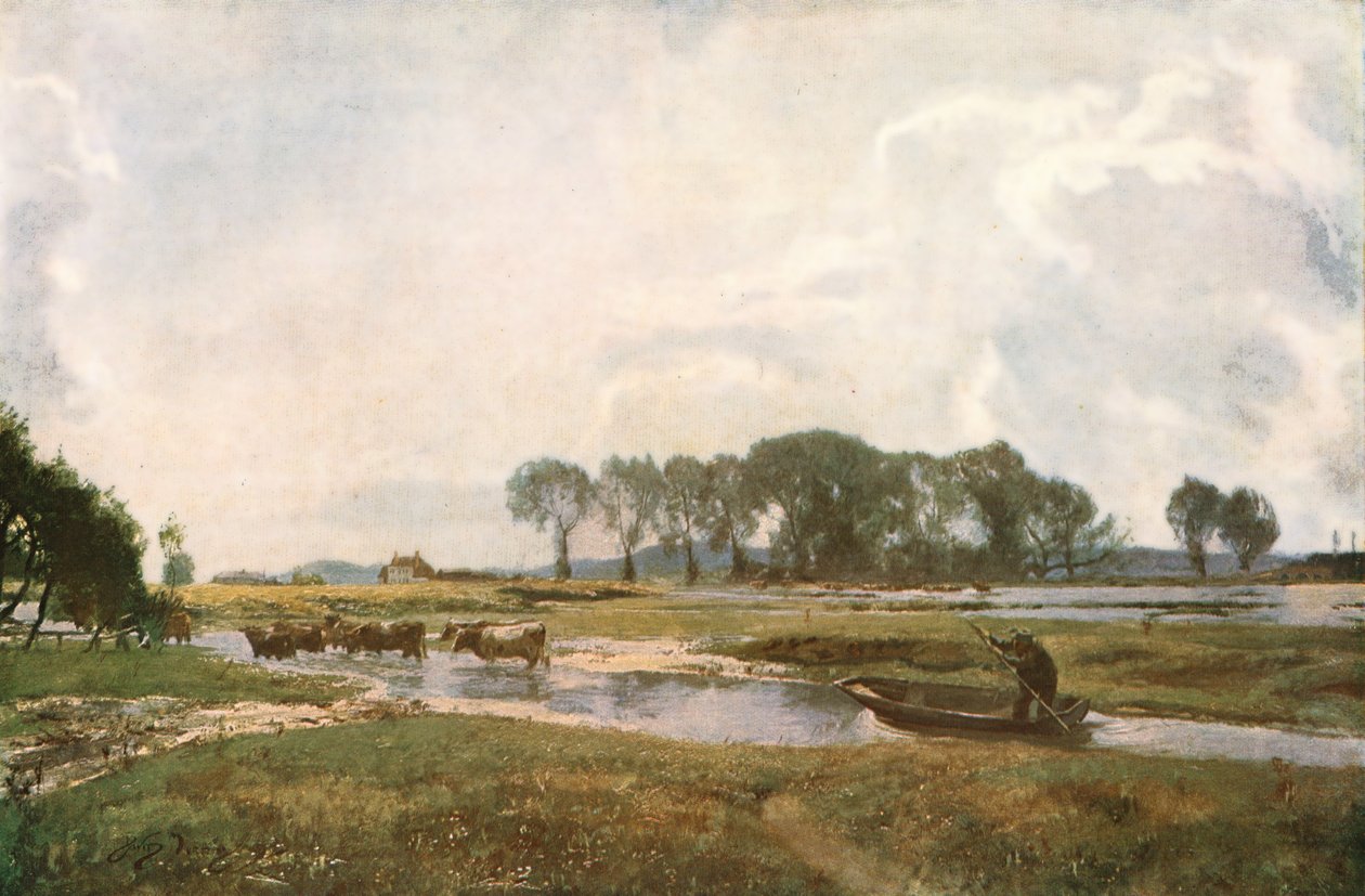 Die Kühe treiben, Hampshire, 1892, ca. 1930 von David Murray