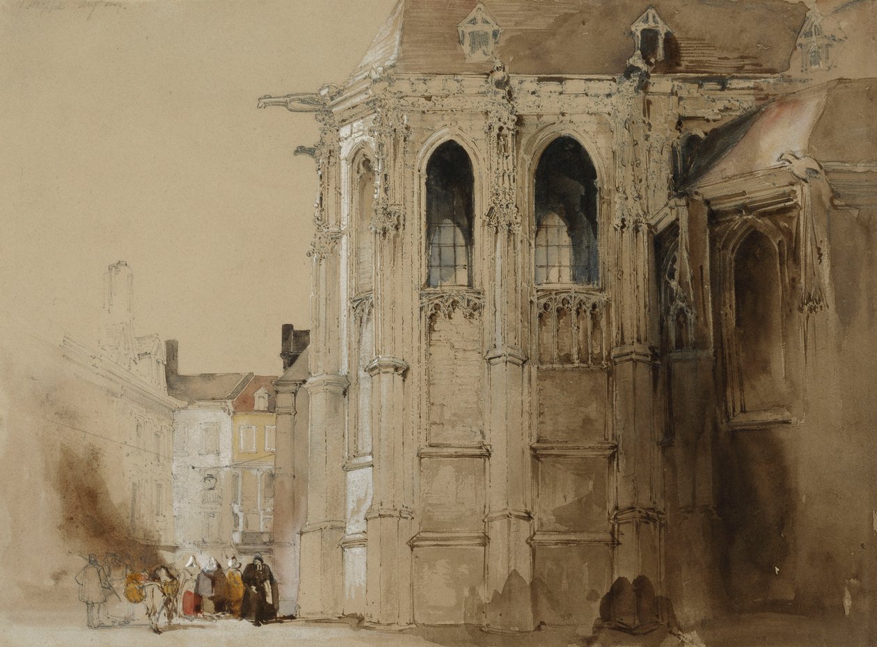 Dieppe, 1828 von David Roberts