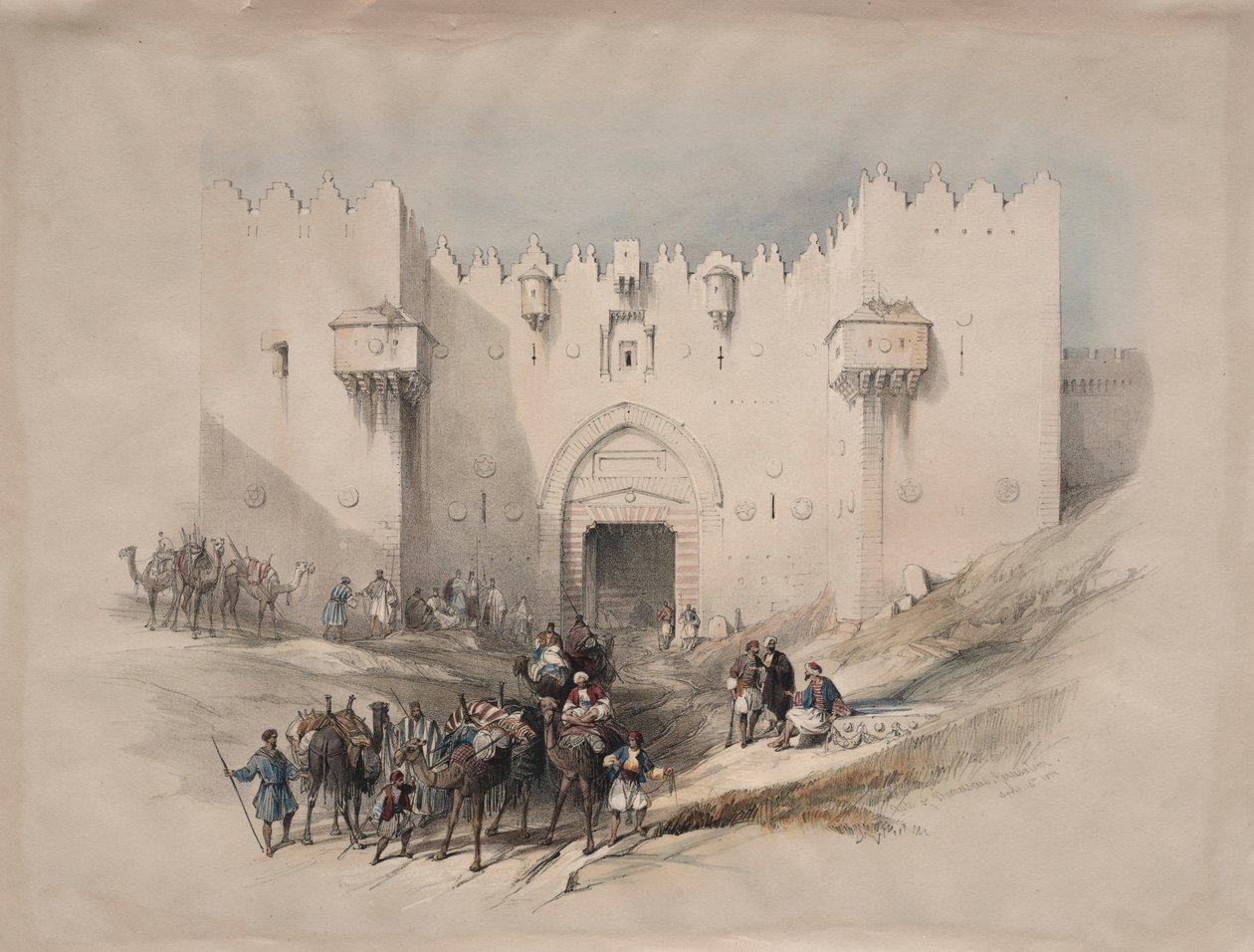 Damaskustor, Jerusalem von David Roberts
