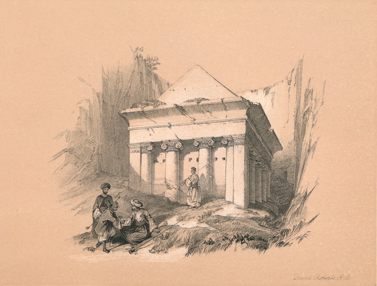 Grab von Sacharja, 1855 von David Roberts