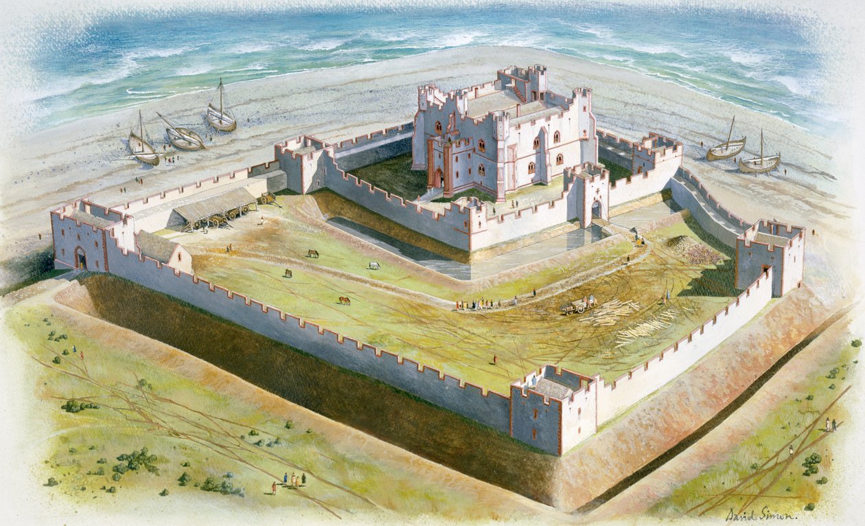Piel Castle, 14. Jahrhundert, um 1990-2010 von David Simon
