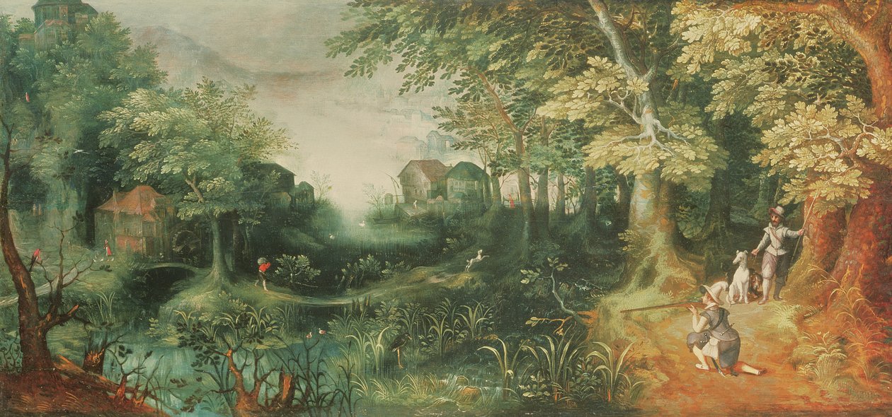 Landschaft mit Jägern von David Vinckboons