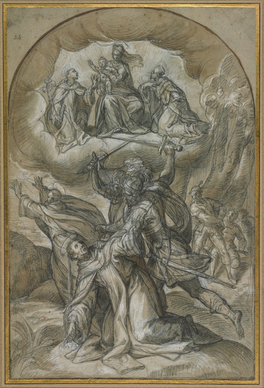 Der Tod des heiligen Petrus Martyr von Denys Calvaert