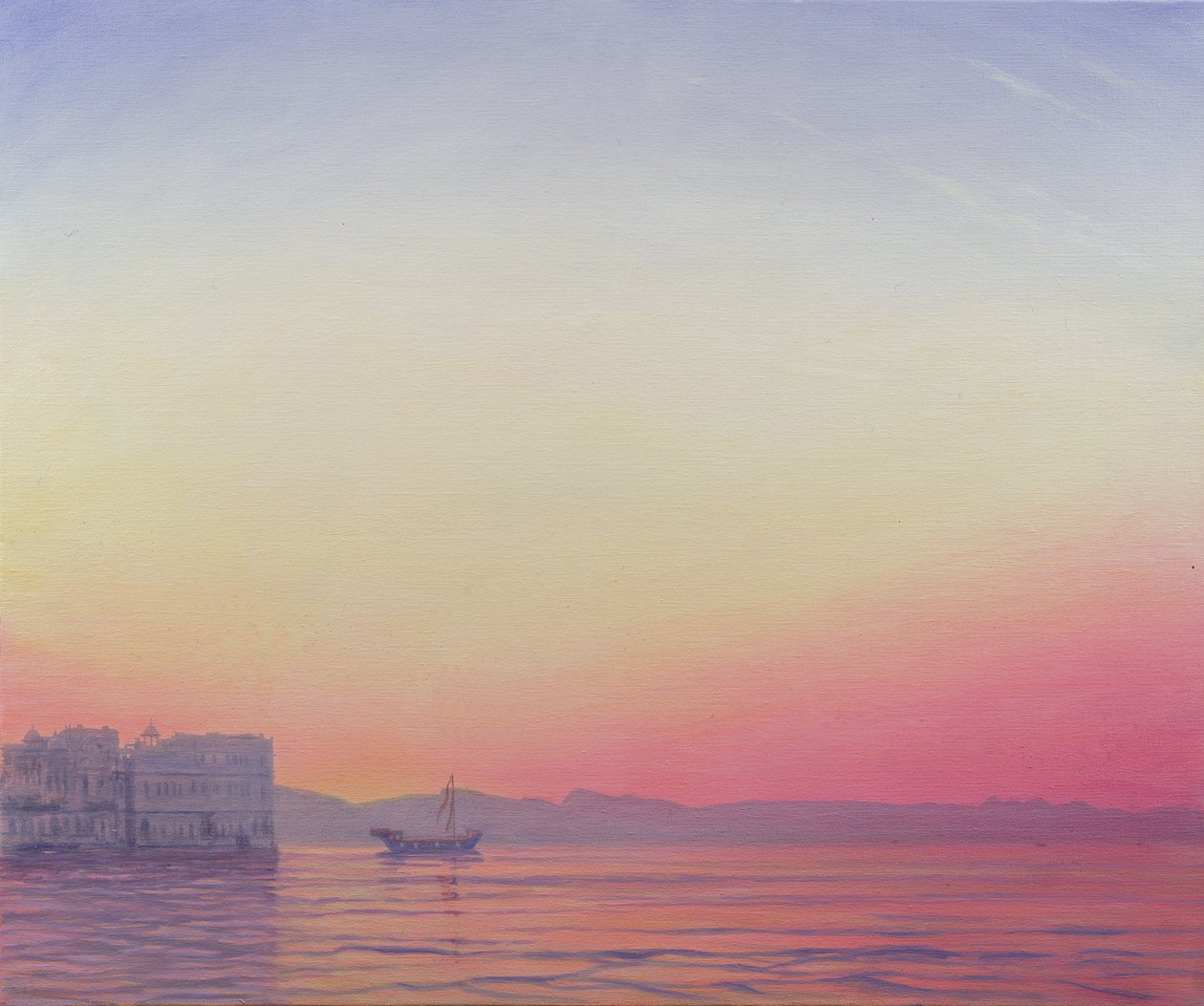 Sonnenuntergang am Lake Palace, Udaipur von Derek Hare