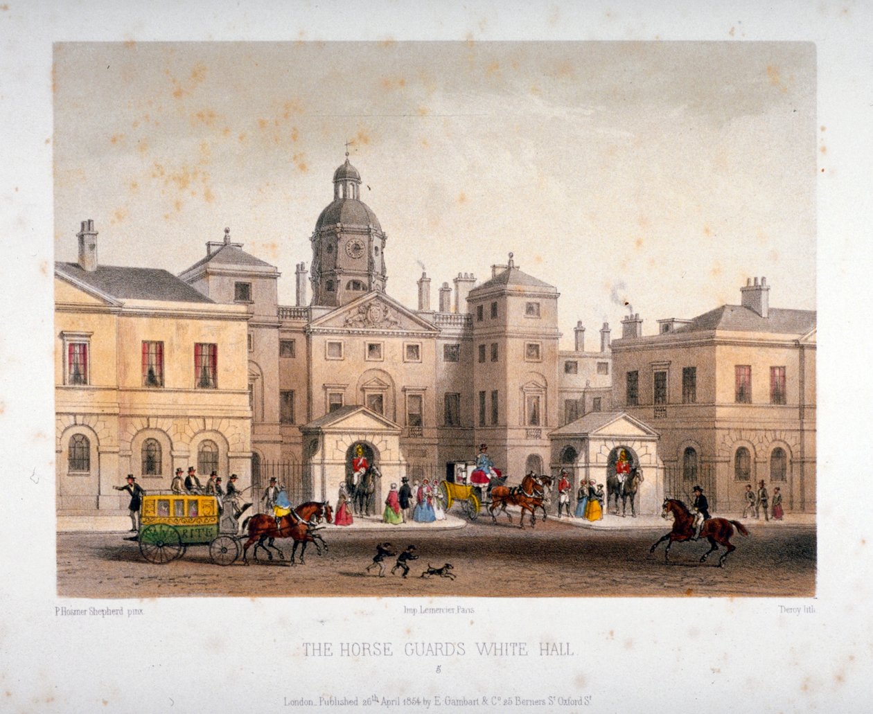 Horse Guards, Westminster, London, 1854 von Deroy