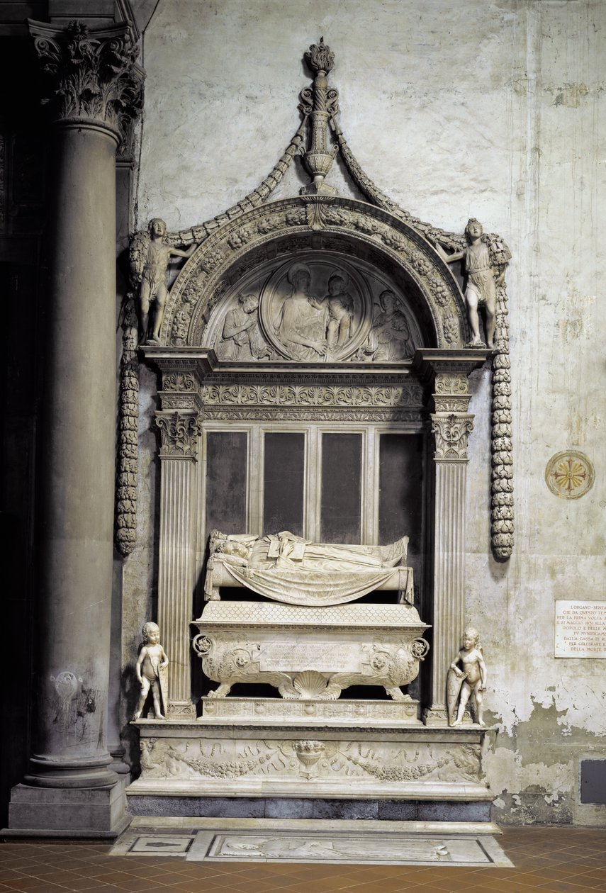 Grab von Carlo Marsuppini (gest. 1453) 1453-55 von Desiderio da Settignano