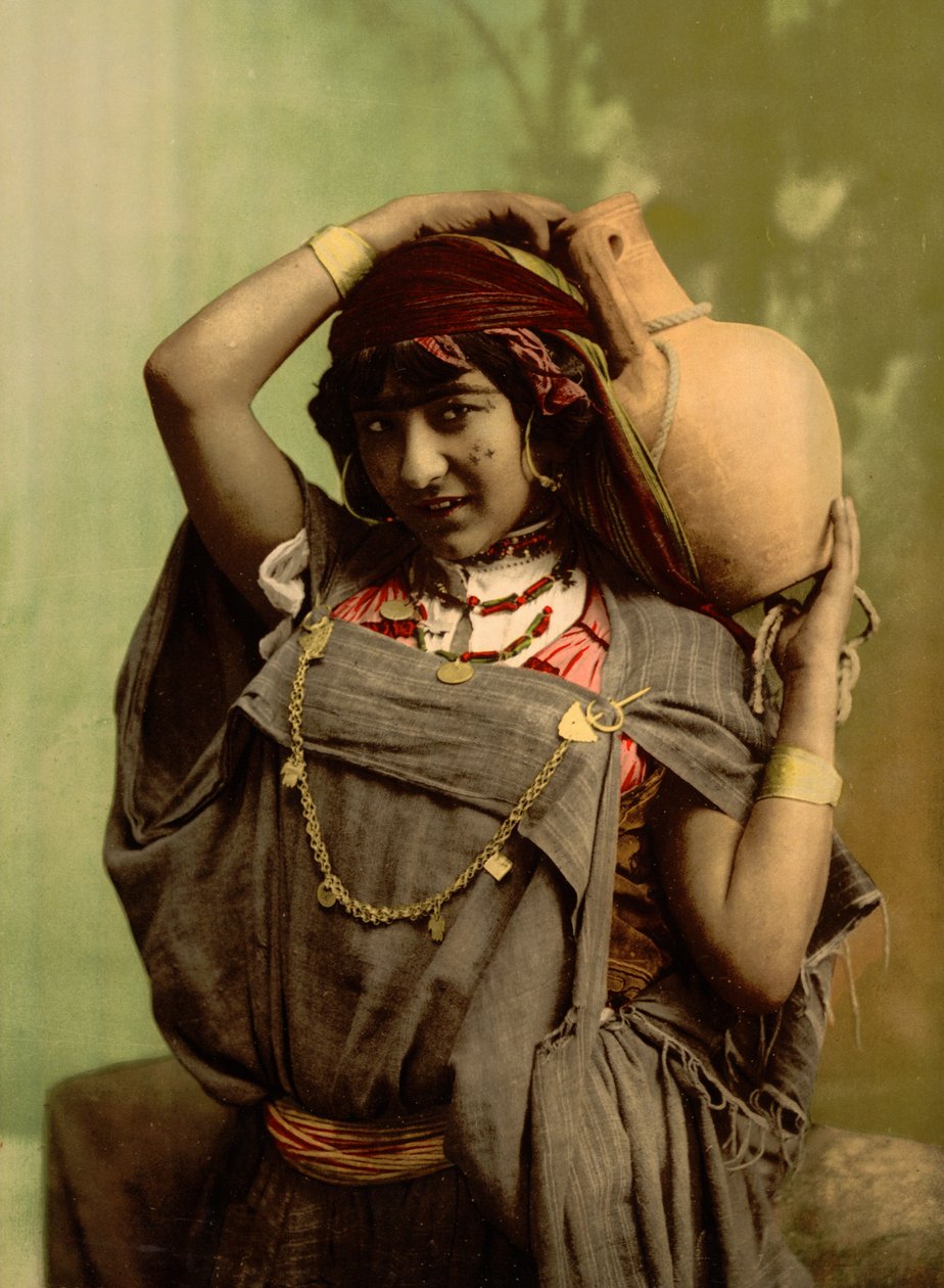 Eine Beduinenfrau, Tunis, Tunesien von Detroit Photographic Co.