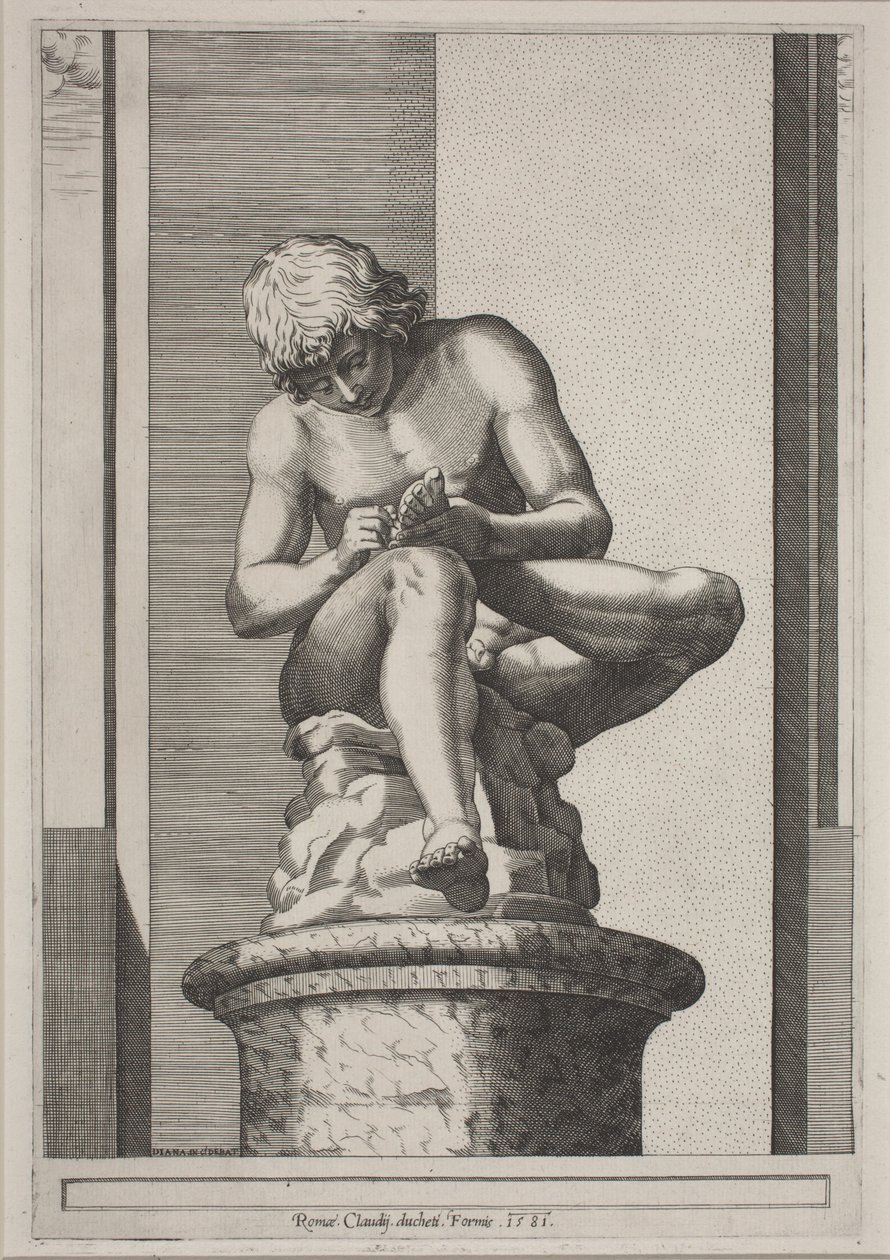 Der Spinario von Diana Scultori