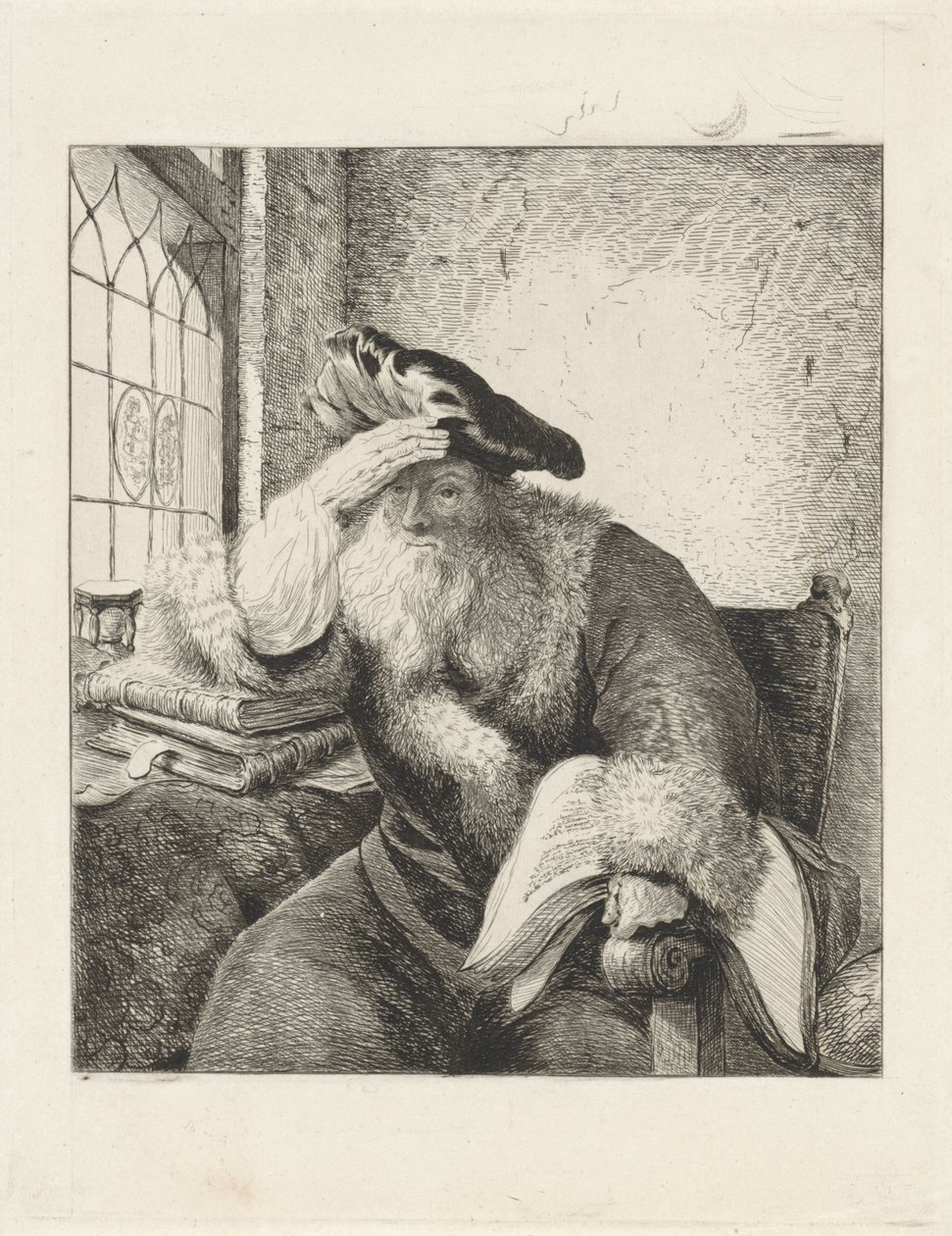 Greis am Fenster von Diederik Jan Singendonck