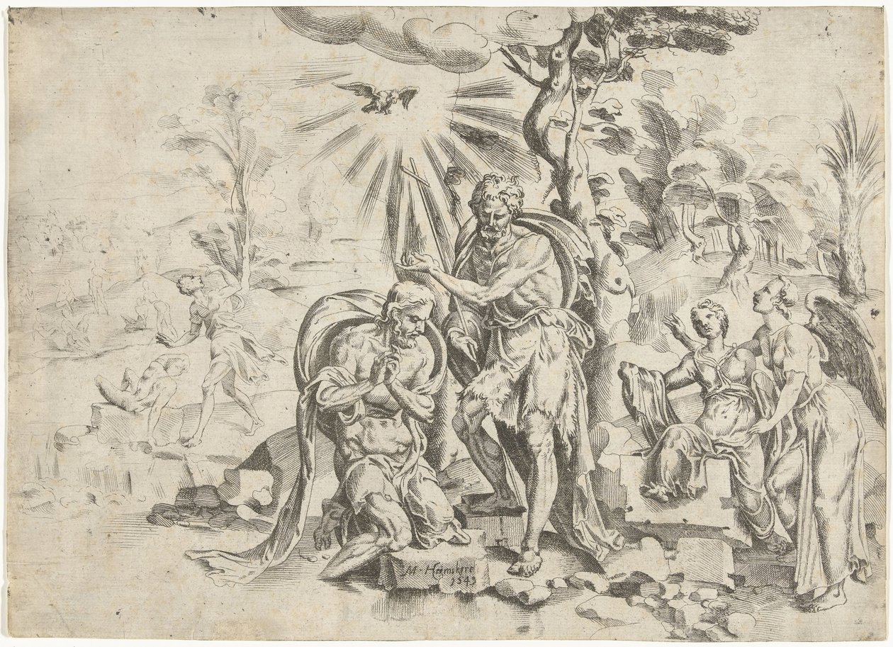 Taufe Christi von Dirck Volckertsz. Coornhert (attributed to)