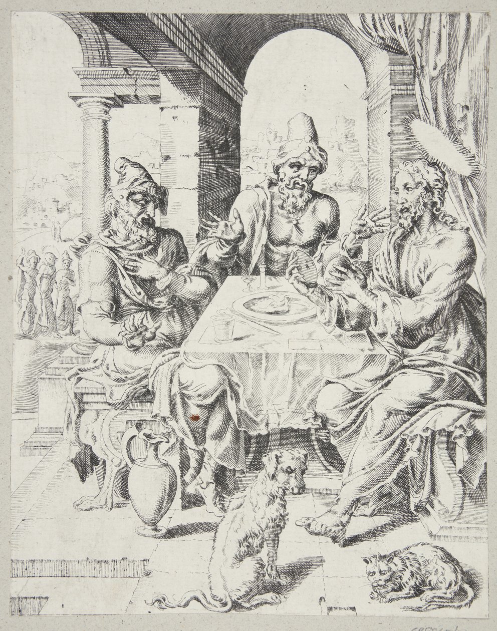 Das Abendmahl in Emmaus von Dirck Volckertsz. Coornhert