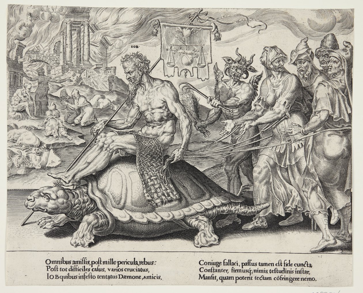 Der Triumph von Hiob von Dirck Volckertsz. Coornhert