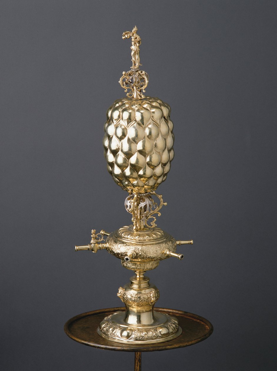 Teilvergoldeter Trick-Trinkbecher, um 1630 von Dirich Utermarke